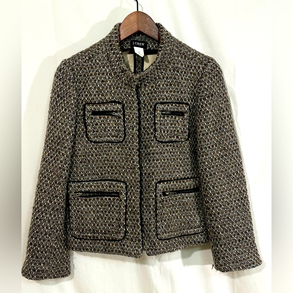 J. Crew Brown Tweed Blazer